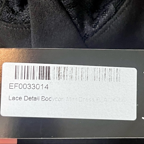 NWT NASTY GAL Black Lace Detail Bodycon Mini Dress—SZ. 10 - Picture 9 of 10